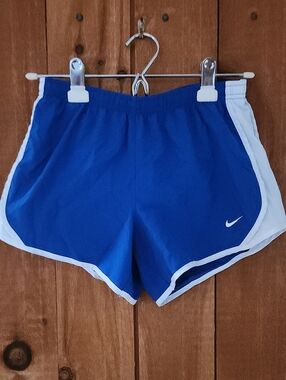 Nike Junior Large Royal Blue Athletic Shorts with White Trim